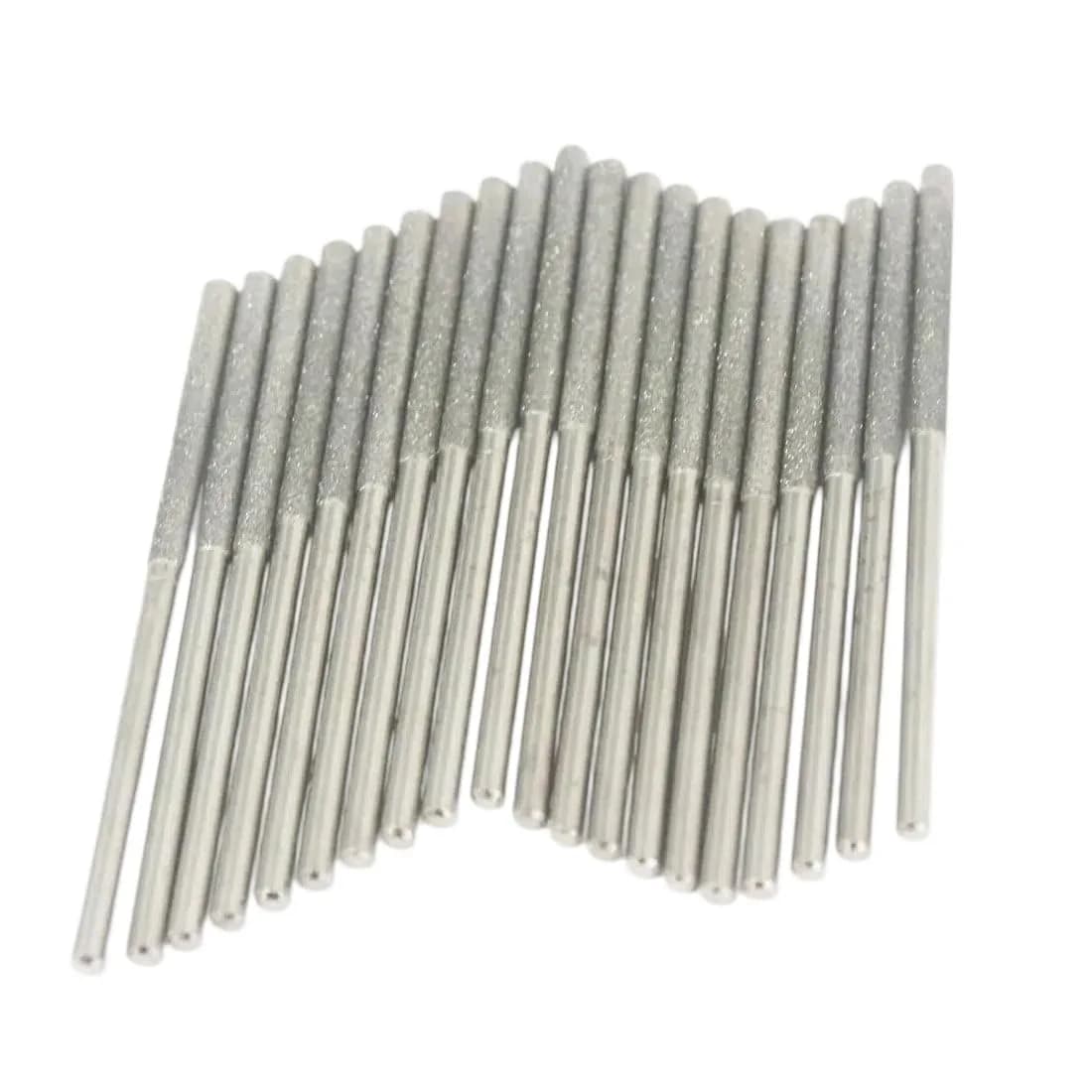 Luo ke 20 Pcs Diamond Mounted Bead Reamer 3.0mm Needle Shape | For Stone, Glass, Ceramics, Jewelry
