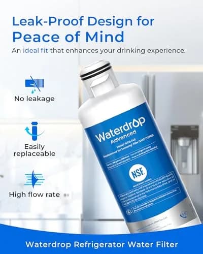 Waterdrop WDS-F45 Refrigerator Water Filter 2 Pack | NSF 53 & 42 Certified for Lead, Benzene, Mercury Reduction thumbnail 3