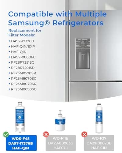 Waterdrop WDS-F45 Refrigerator Water Filter 4 Pack | NSF 53 & 42 Certified for Lead, Benzene, Mercury Reduction thumbnail 2