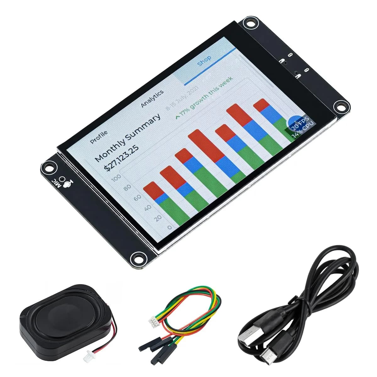 Hosyond ESP32-S3 Touchscreen Module 3.5" IPS LCD 240x320 | Capacitive Touch for IoT Projects - main product image