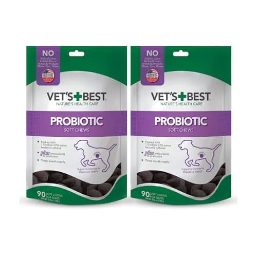 Vet’s Best Probiotic Soft Chews for Dogs 180 Count | Supports Digestive & Immune Health thumbnail 1