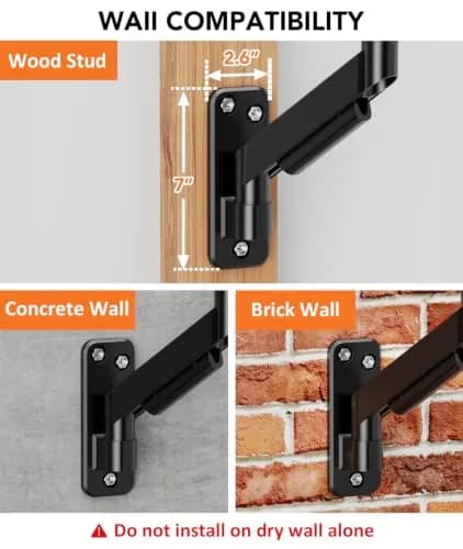 Hemudu 17-32 inch Flat/Curved Monitor Wall Mount | Full Motion Adjustable Wall Arm Holds Up to 10kg thumbnail 4