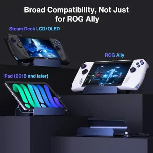 IVANKY 4K@144Hz Steam Deck Dock, 8-in-1 Docking Station with 100W Adapter | Supports Steam Deck & ROG Ally thumbnail 7