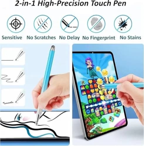 fllynewrite Blue Stylus Pen for Samsung Galaxy Tab A9/A8/A7/A7 Lite, iPad Pro/iPhone/Fire HD/Surface/HP | High Sensitivity & Precision thumbnail 5