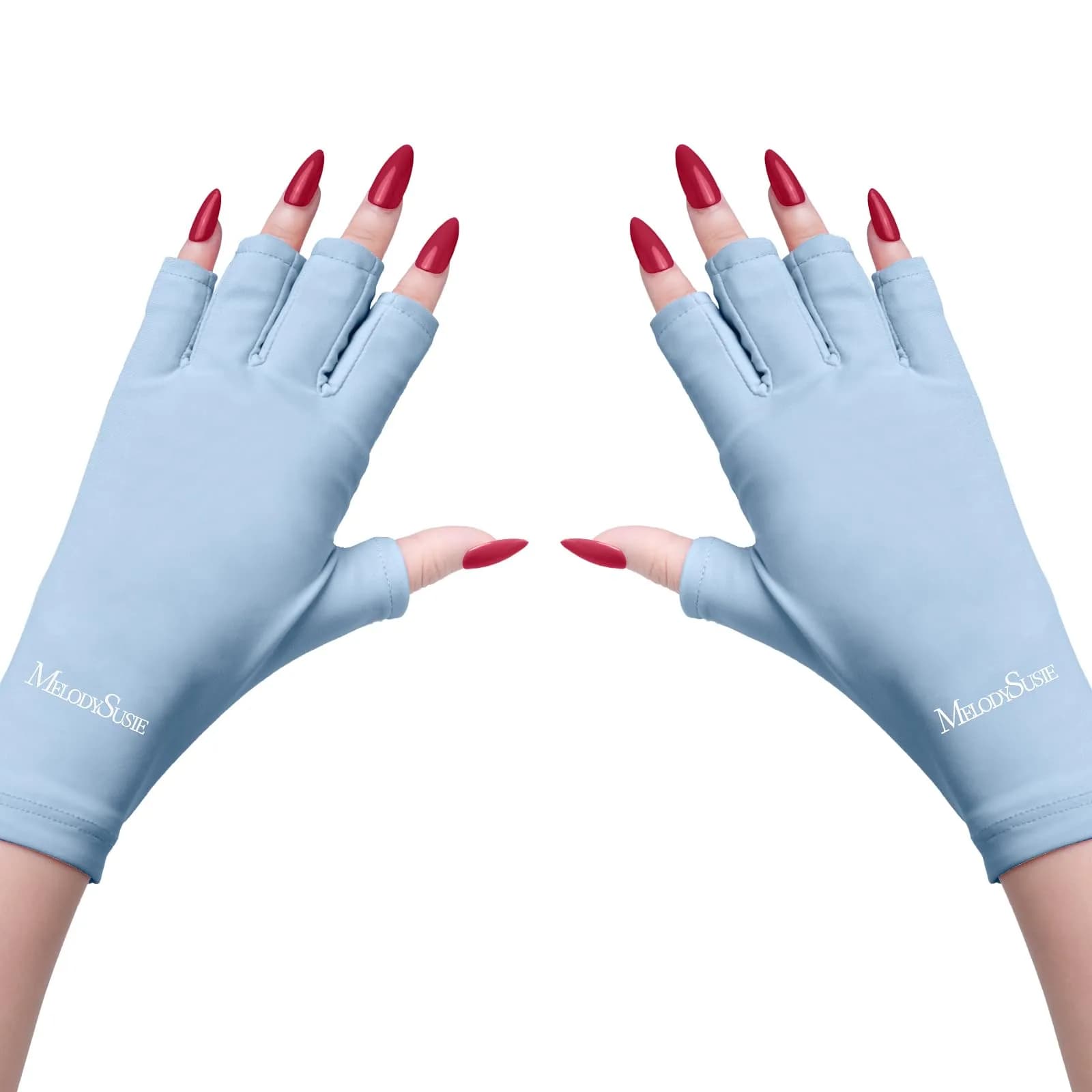 MelodySusie Fingerless UV Protection Gloves for Gel Manicure | UPF 50+ Blocks 99% UV Rays