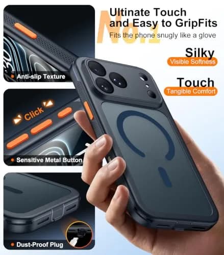 Red2Fire iPhone 17 Pro Case with Built-in Screen & Camera Protector | Military Grade Drop Proof thumbnail 7