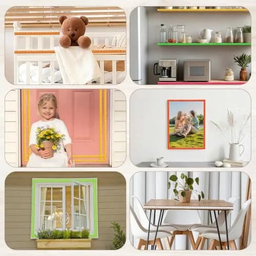 Coowayze Grid Wood Trim Molding Decorative Strips 15.8 inch (40 cm) | 12 PCS Unfinished Beech Wood for Walls, Cabinets, Doors, Mirrors thumbnail 7