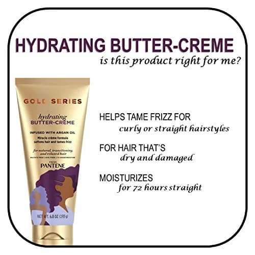 Pantene Gold Series Hydrating Butter-Cream Hair Conditioner 6.8 oz (12 Pack) | Sulfate-Free, Argan Oil Formula thumbnail 3