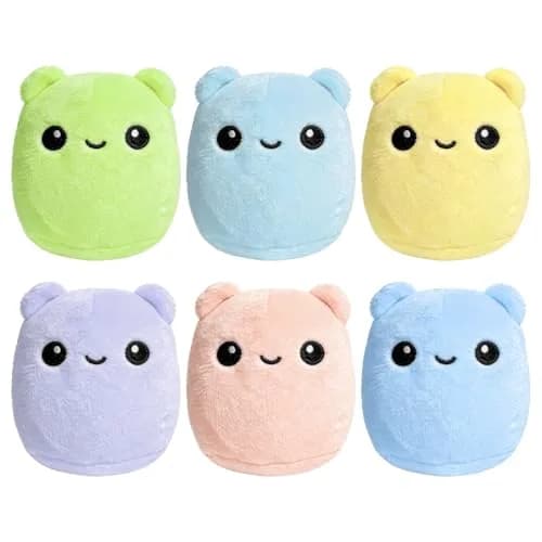 RLXGCZ Cute Mini Plush Toys Set (6 Pieces, 8cm) | ASTM-Tested Educational Toy Figures thumbnail 1