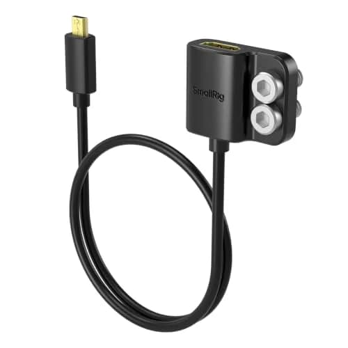 SMALLRIG Ultra-Slim Micro HDMI to HDMI Adapter Cable 350.5mm (13.8") | 4K 60Hz Video Output thumbnail 1