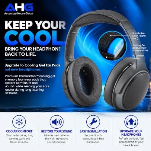 AHG AE2 Cool Gel Ear Pads Compatible with Bose SoundLink ae2 Headphones | Refresh & Stay Cool (120 chars) thumbnail 2