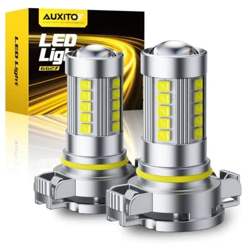 AUXITO 2504/PSX24W LED Fog Light Bulbs 6500K Cool White (2-Pack) | Plug-and-Play Brightness Upgrade thumbnail 1