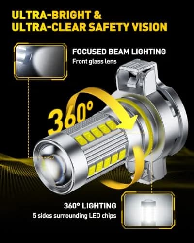 AUXITO 2504/PSX24W LED Fog Light Bulbs 6500K Cool White (2-Pack) | Plug-and-Play Brightness Upgrade thumbnail 3