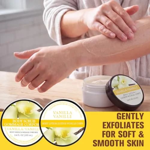 Green Canyon Spa Vanilla Spa Gift Basket for Women | 10 Pc Set with Bubble Bath, Lotion, Scrub & Reusable Basket thumbnail 4
