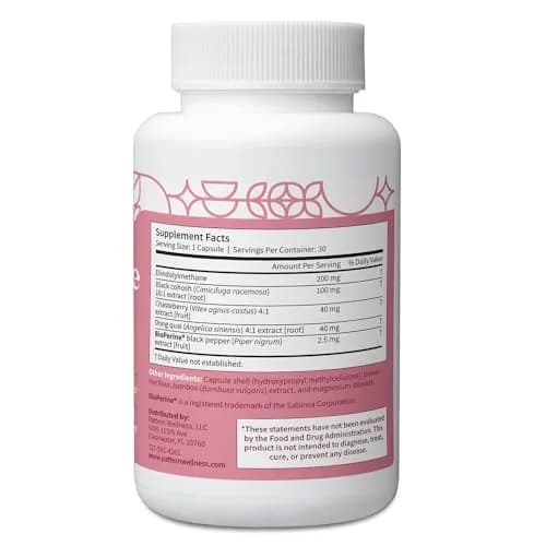 Pattern Wellness Menopause Complex Supplement – 60 Vegan Capsules thumbnail 3
