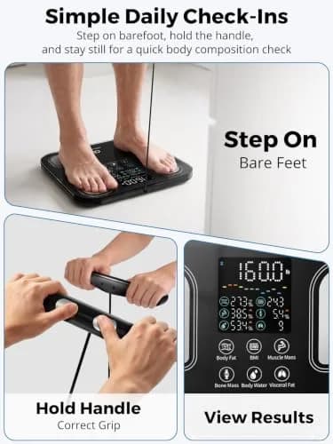 arboleaf Body Fat Scale for Body Weight 8-Electrode BMI | Full-Body Composition Tracker thumbnail 7