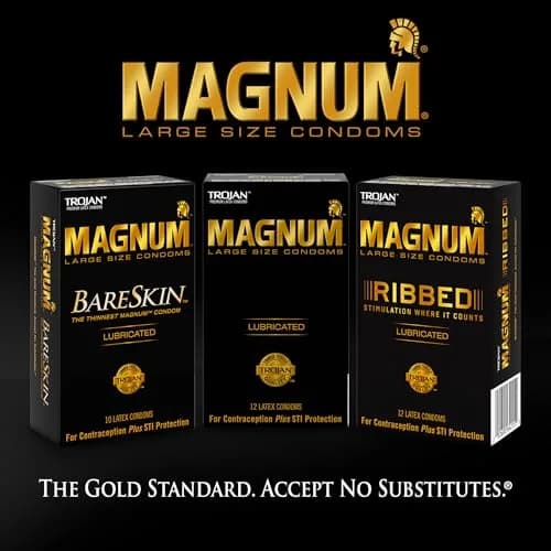 TROJAN Magnum XL Large Size Lubricated Condoms 24 Count (12 Count, Pack of 2) | America's #1 Condom for Comfort and Protection thumbnail 5