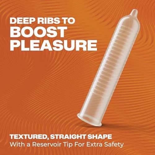 TROJAN Ultra Ribbed Condoms 72 Count (Pack of 2) | Deep Ribs for Partner Stimulation thumbnail 3