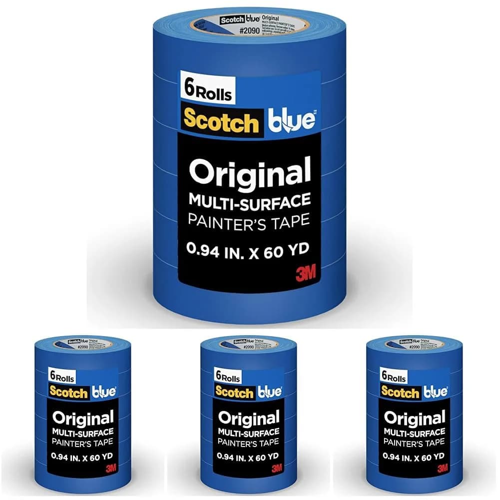 ScotchBlue Original Multi-Surface Painter's Tape 0.94 in x 60 Yds (6 Rolls) | Protects Surfaces, Removes Easily, Indoor/Outdoor Use