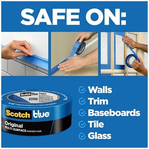 ScotchBlue Original Multi-Surface Painter's Tape 0.94 in x 60 Yds (6 Rolls) | Protects Surfaces, Removes Easily, Indoor/Outdoor Use thumbnail 2