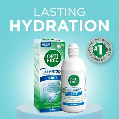 Opti-Free Puremoist Multi-Purpose Contact Lens Solution 3x10 FL Oz | Doctor Recommended for All-Day Comfort & Moisture thumbnail 5