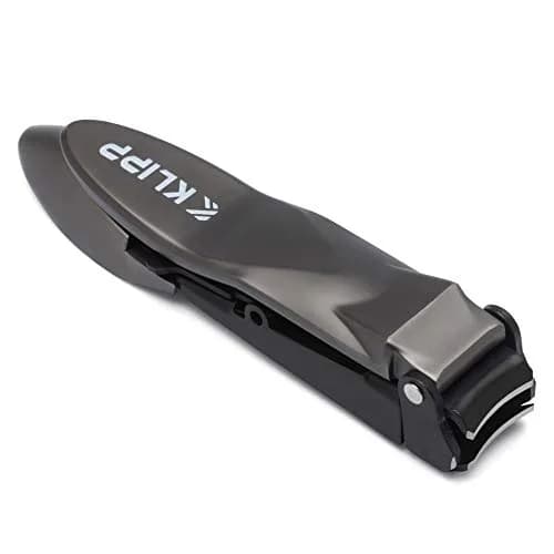 KLIPP Heavy Duty Nail Clippers for Men with Catcher (2-Pack, Matte Black) | Razor-Sharp Self-Collecting Fingernail & Toenail Cutter thumbnail 4