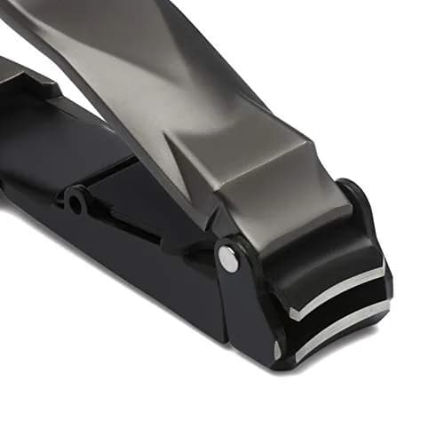 KLIPP Heavy Duty Nail Clippers for Men with Catcher (2-Pack, Matte Black) | Razor-Sharp Self-Collecting Fingernail & Toenail Cutter thumbnail 2