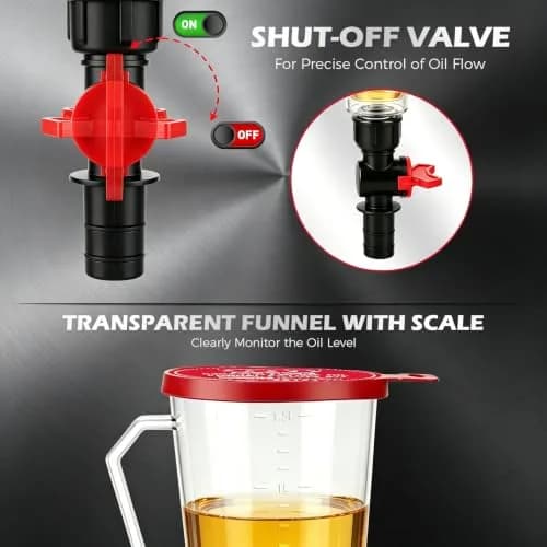 SEDY 22-Piece Engine Oil Funnel Kit with Magnetic Base & 1.59 QT No-Spill Funnel | Hands-Free Oil Filling for Cars & Motorcycles thumbnail 5