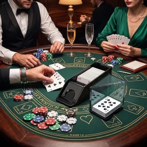 Honoson Blackjack Shoe and Discard Tray Set 6 Deck Acrylic | Casino Game Accessory thumbnail 5