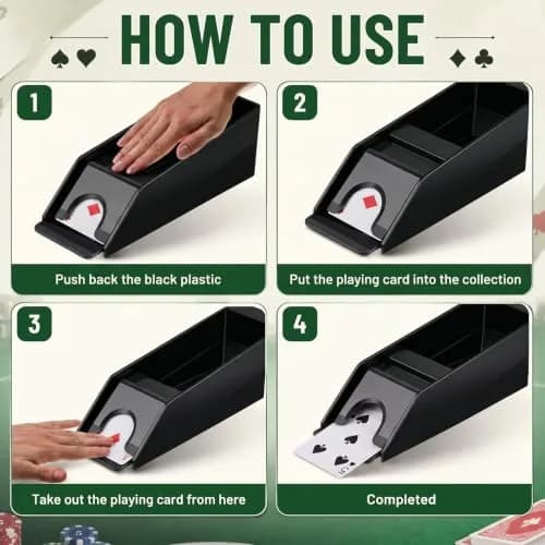 Honoson Blackjack Shoe and Discard Tray Set 6 Deck Acrylic | Casino Game Accessory thumbnail 7