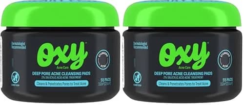 Oxy Deep Pore Acne Cleansing Pads with 2% Salicylic Acid | 110 Count (Pack of 2) thumbnail 1