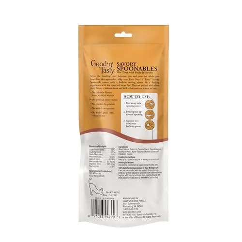 Good ‘N’ Tasty Savory Spoonables with Salmon, Tuna & Krill | Triple Flavor Wet Treats for Cats thumbnail 3