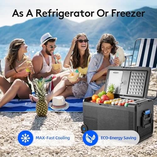 BODEGA 12V Car Refrigerator 41QT | Portable Freezer with APP Control, -4℉ to 68℉, Wheels, 38.8L thumbnail 6