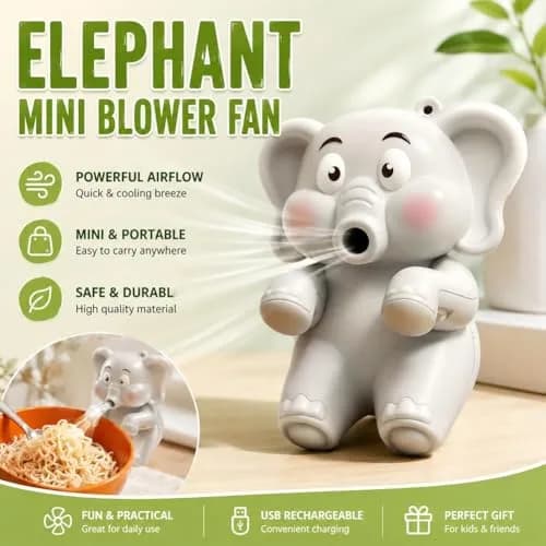 Generic Dinosaur Animal Mini Fan for Cup & Bowl, 7.5cm (3" Wide) | Hygienic Cooling Comfort for Toddlers & Dorms thumbnail 4