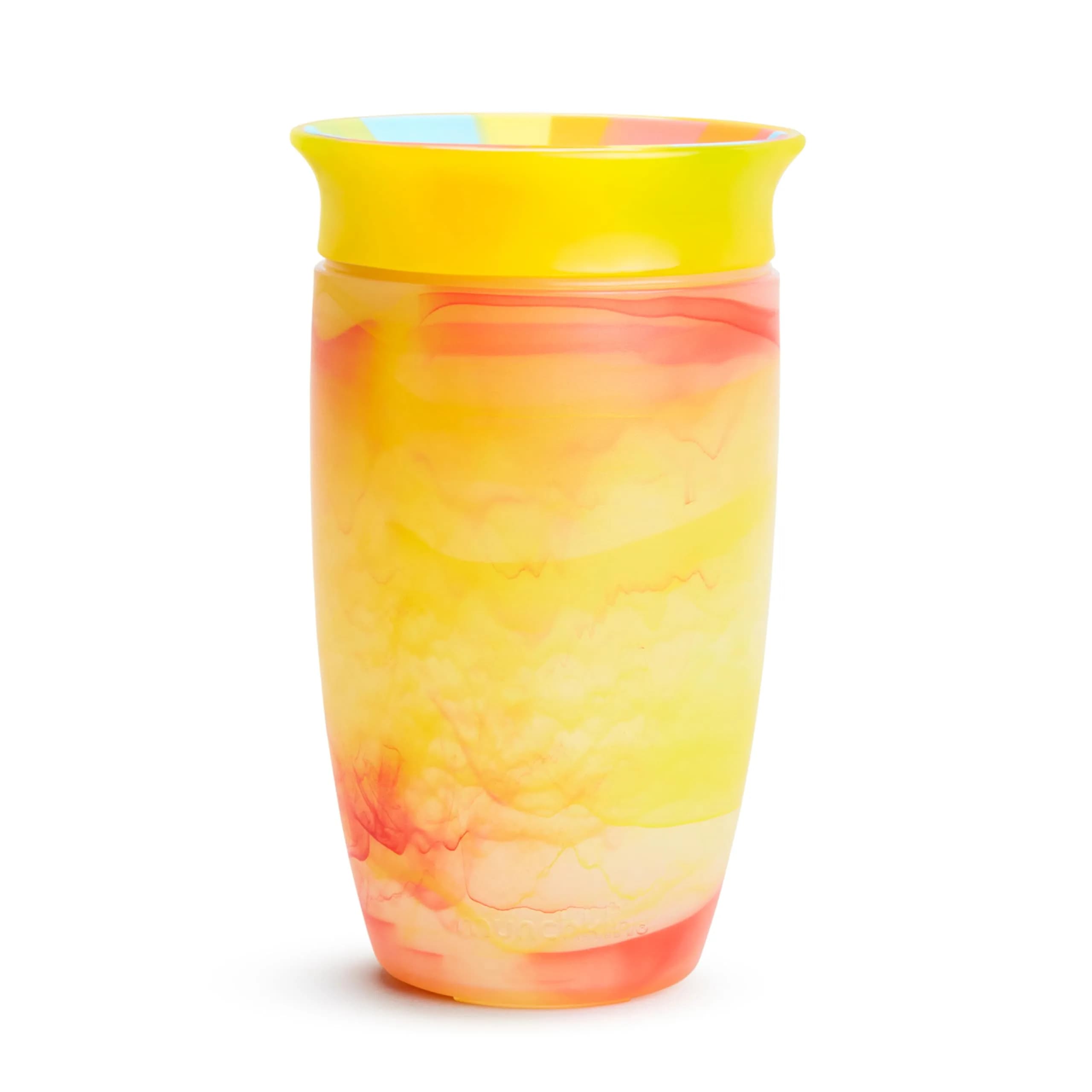 Munchkin Miracle 360 Tropical Swirl Sippy Cup 296ml (10 Ounce) | Spill-Proof Toddler Cup for Ages 12+ Months — Yellow/Multi