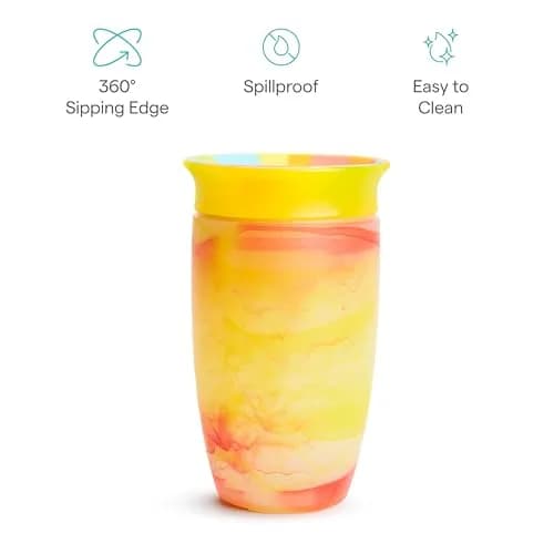 Munchkin Miracle 360° Tropical Swirl Sippy Cup for Toddlers 1-3, 296ml (10 Ounce) | Dentist Recommended Spoutless Design thumbnail 4