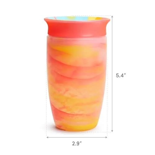 Munchkin Miracle 360° Tropical Swirl Sippy Cup for Toddlers 1-3, 296ml (10 Ounce) | Dentist Recommended Spoutless Design thumbnail 6
