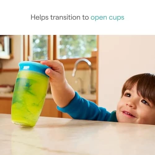 Munchkin Miracle 360° Tropical Swirl Sippy Cup for Toddlers 1-3, 296ml (10 Ounce) | Dentist Recommended Spoutless Design thumbnail 2