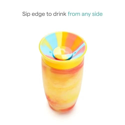 Munchkin Miracle 360° Tropical Swirl Sippy Cup for Toddlers 1-3, 296ml (10 Ounce) | Dentist Recommended Spoutless Design thumbnail 3