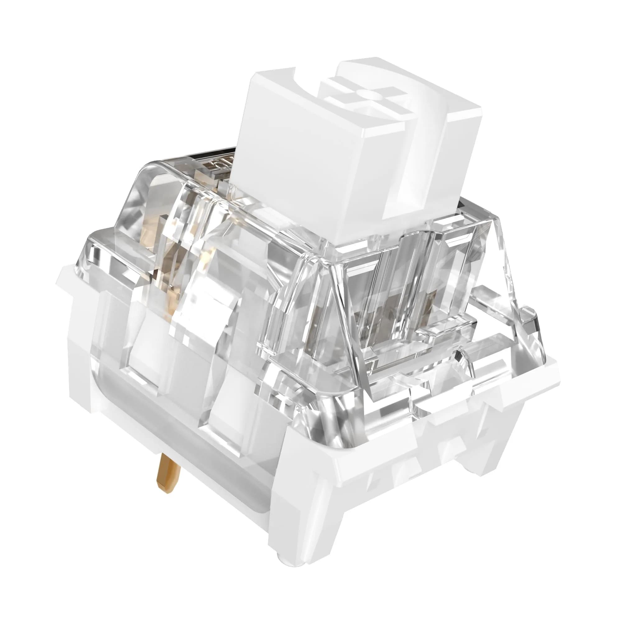 Mciepny Electronic Switch 30pcs Crystal Blue | MX-Style Clicky Keyboard Switches for Mechanical Enthusiasts — White Shark