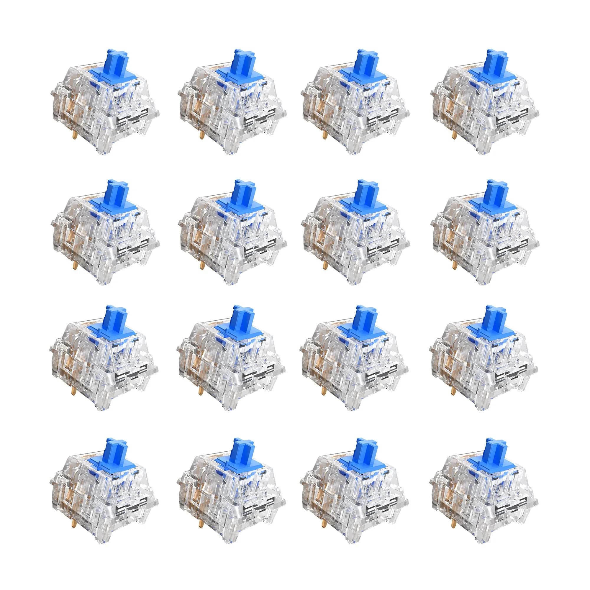 Mciepny Electronic Switch 30pcs Crystal Blue | MX-Style Clicky Keyboard Switches for Mechanical Enthusiasts