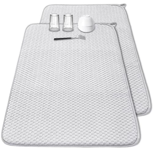 Meirrnyyu Microfiber Dish Drying Mat 30x24 inch | Large Absorbent Kitchen Pad for Countertops & Sinks thumbnail 1