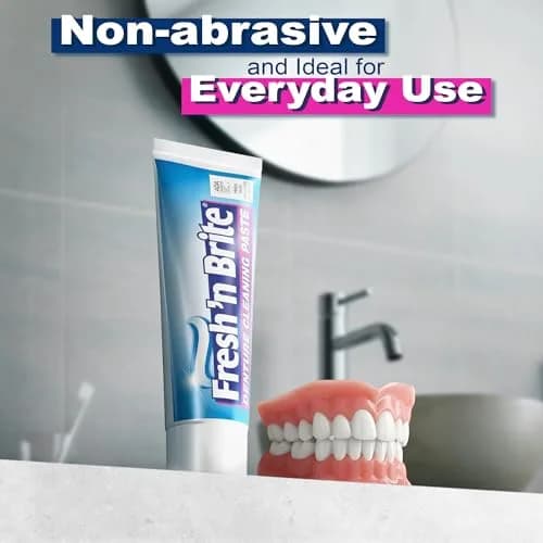 Fresh 'n Brite Denture Cleaner Paste Dual-Layer Mint 22.8g (6 x 3.8oz Tubes) | ADA Accepted Formula for Fresh Breath & Gentle Care thumbnail 6