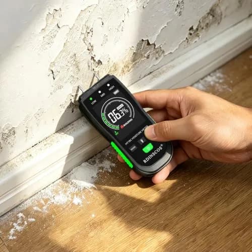 RDINSCOS Rechargeable Moisture Meter for Wood, Walls & Hardwood (Orange) | Pin-Type Digital Moisture Tester with Large Color Display thumbnail 5