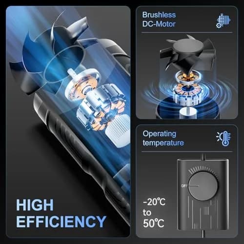 Hon&Guan 4 Inch Inline Duct Fan with Speed Controller | 130 CFM, 6W Low Power, 18.3 cm (7.28 in.) Length thumbnail 2