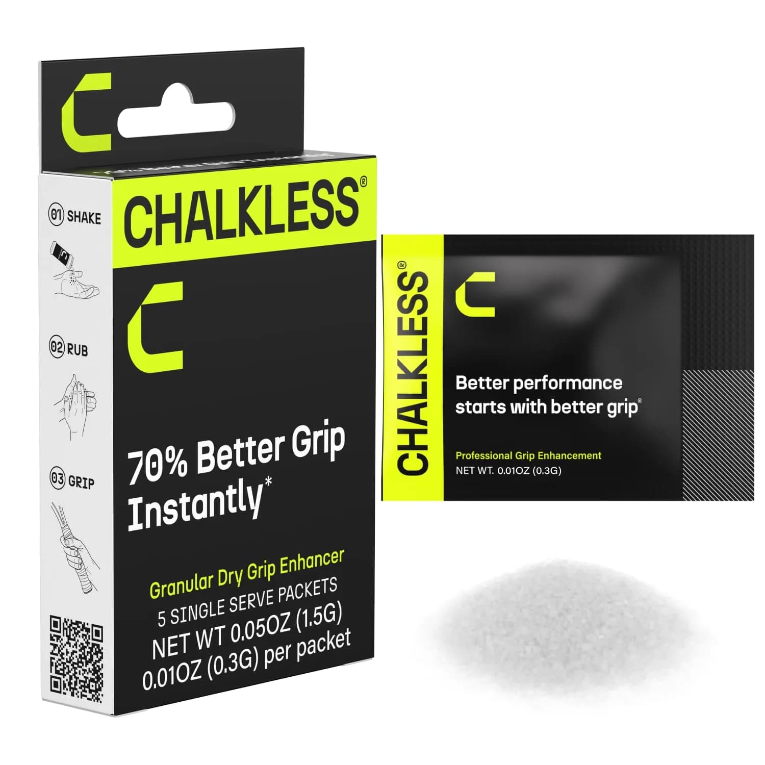 Chalkless Grip Enhancer 5 Pack | Mess-Free Liquid Chalk Alternative for Weightlifting, Yoga, Gaming, Climbing