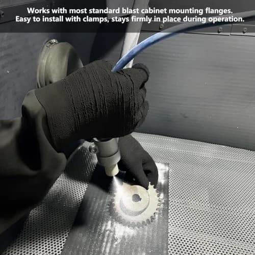 HOLDWIN Heavy Duty Sandblasting Gloves Set Rubber Gloves | 24.8" Impact-Resistant, Wear-Resistant, High-Pressure Durable (enables safe sandblasting) thumbnail 6