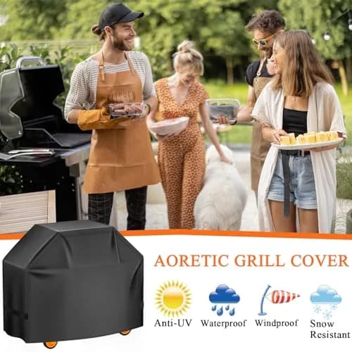 Aoretic 55 inch BBQ Grill Cover | Waterproof, Anti-UV, Windproof Outdoor Grill Protection thumbnail 5
