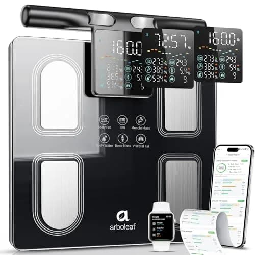 Arboleaf Body Fat Scale for Body Weight | 8-Electrode Body Composition, BMI, 400 lb Capacity thumbnail 1