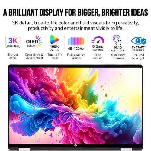 HP OmniBook 7 X Flip 16-inch 2-in-1 Laptop | 3K OLED, Intel Ultra 7, 32GB RAM, 2TB SSD thumbnail 3